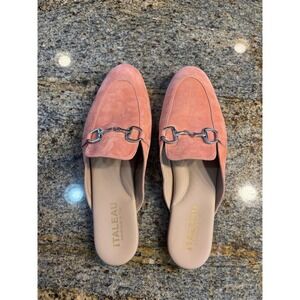 ITALIAU Lisa Flexlite Suede Phard Mules Buckle Loafers Slip On Shoes Size 11